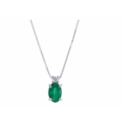 Girocollo Smeraldo e diamante